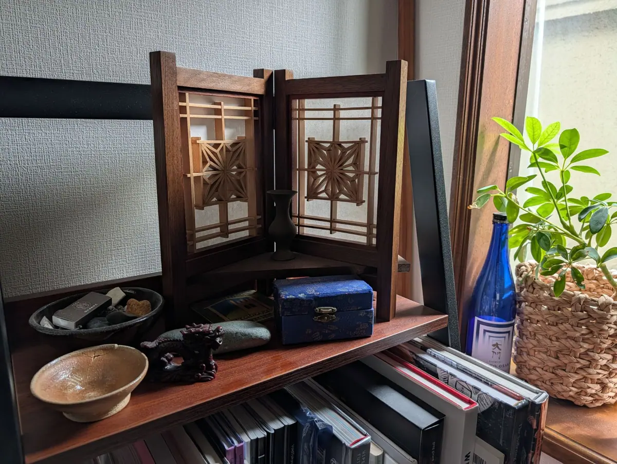 Asanoha Corner Screen by SylvaFox Woodworking